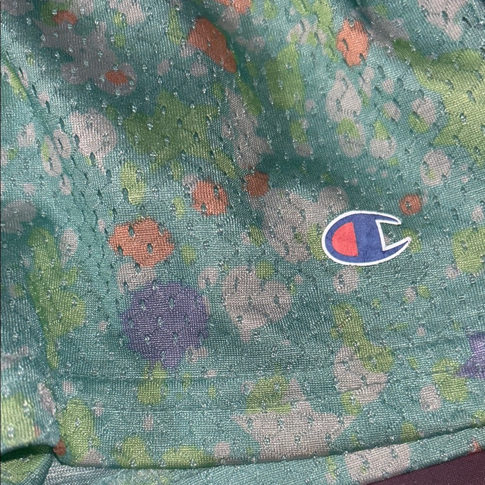 Champion Teal and Multicolor Patterned Shorts